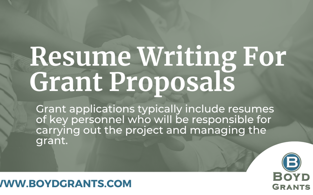 Resume Writing For Grant Applications