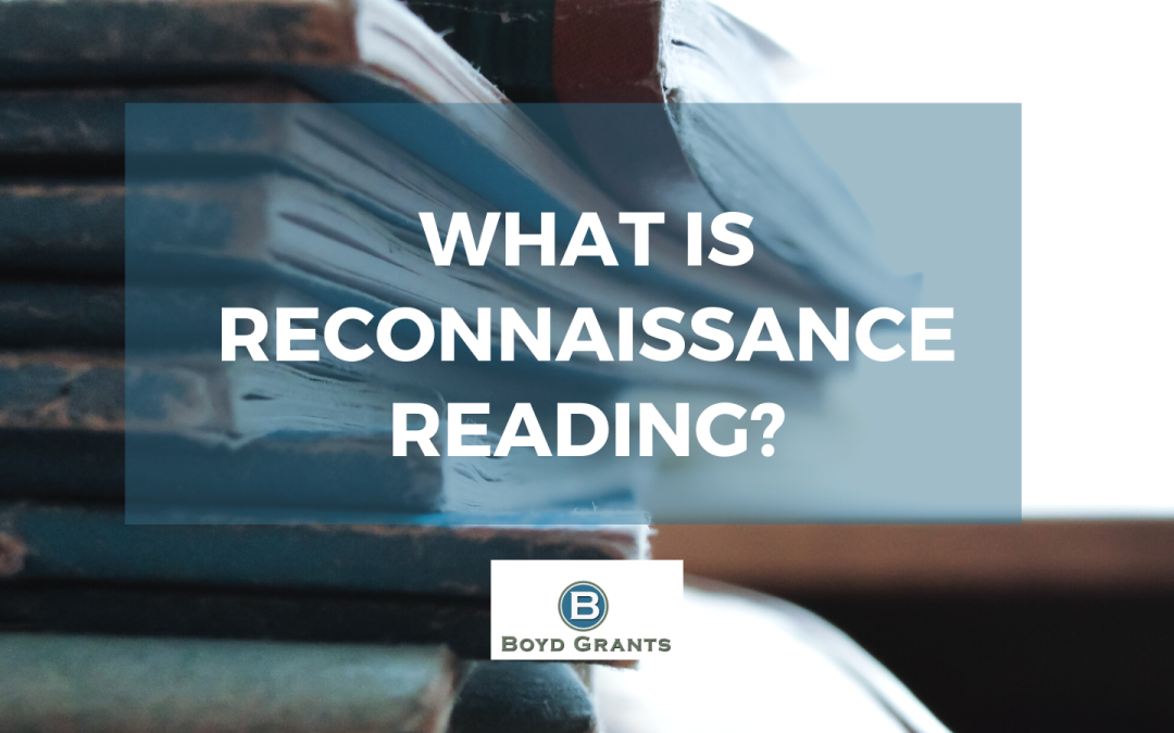 What is Reconnaissance Reading?